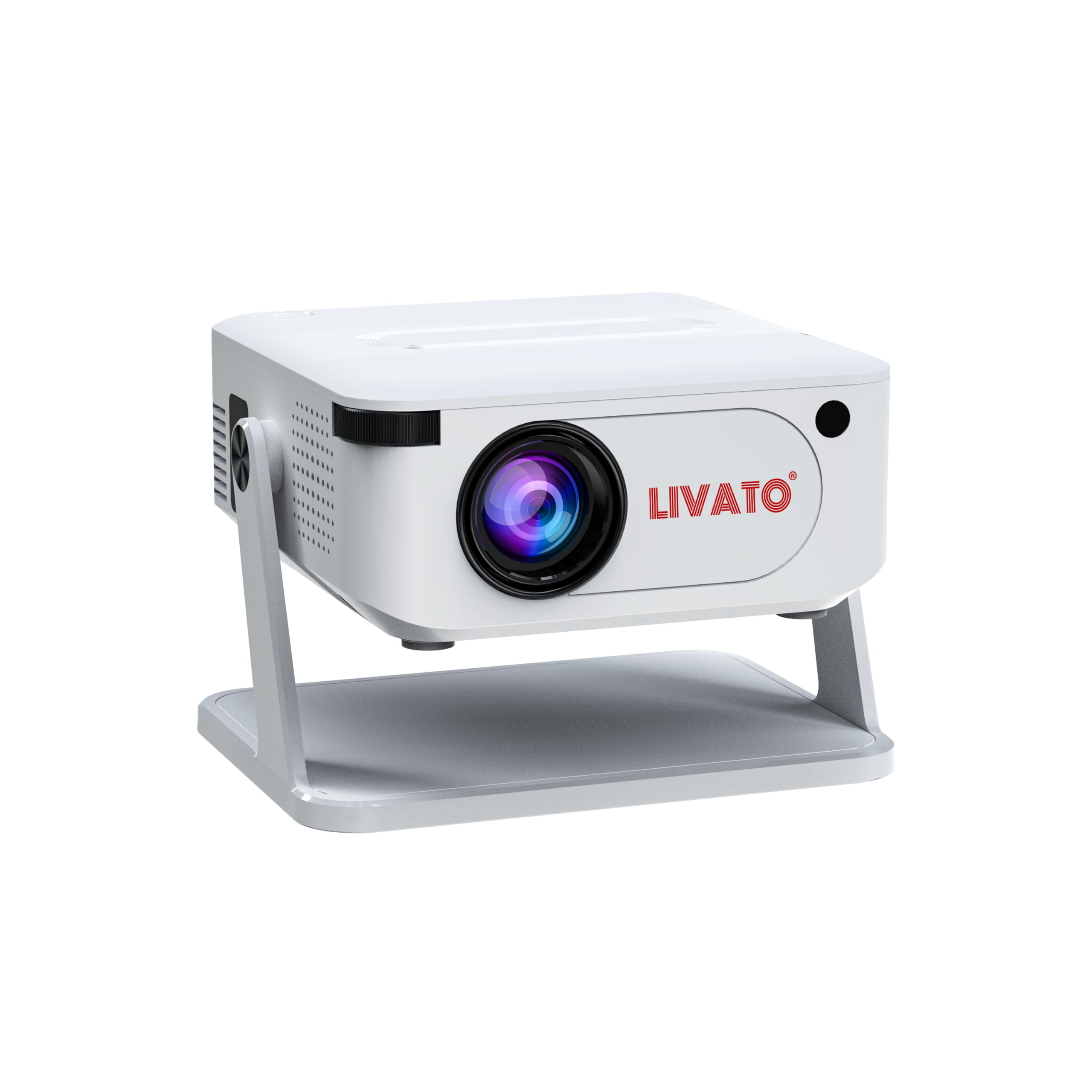 Livato HA109 4K Support Native HD Android 11 Freestyle Auto Keystone (5000 lm / 1 Speaker/Wireless/Remote Controller) Portable Projector (White)-image-16