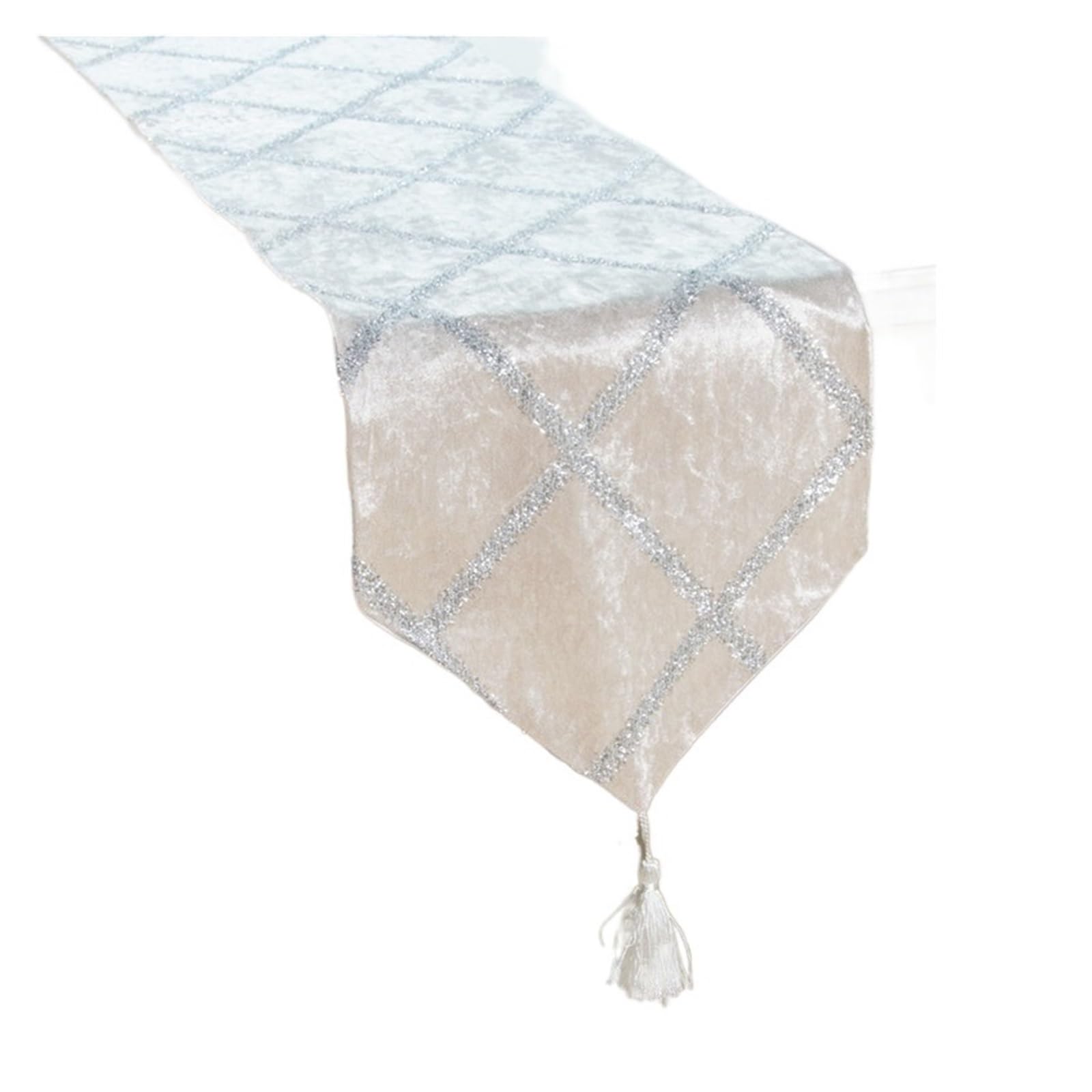 Runner da tavolo con nappe for cene, feste di nozze, torte natalizie, decorazione floreale morbida for tovaglia(Yellow,33cm x 210cm)