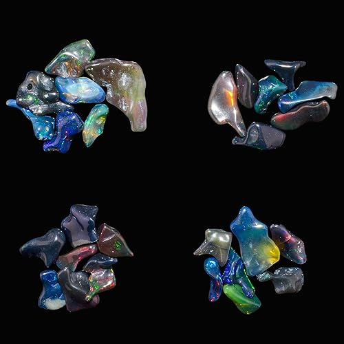 Vista 10 de 7pcs Natural Organic Pink Ethiopian Opal Crystal Gemstone, Chakra Healing Crystal, Rough Crystals and Gemstone, October Birthstone, Jewelry Making