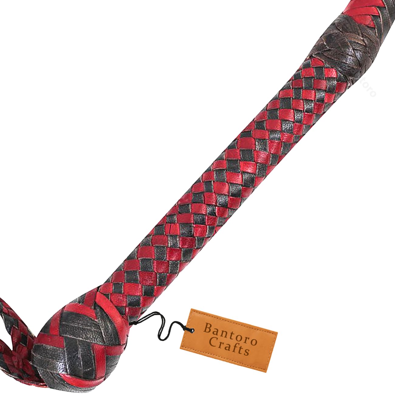 Frusta in Pelle di Canguro equestre Pancia della Frusta in Pelle Resistente e Supporto in Pelle all'Interno 16 trecce Fili Pelle Intrecciata Frusta rumorosa Che schiocca