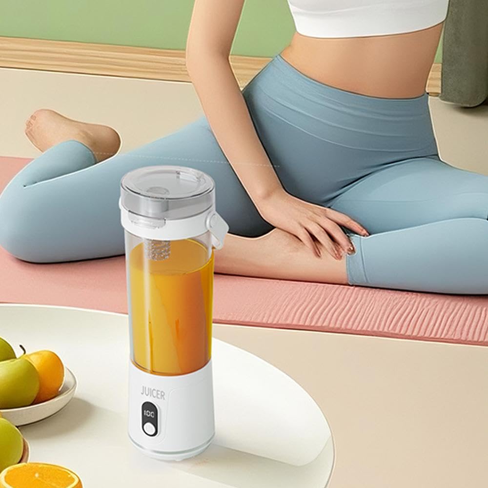 Przenośny blender, akumulator osobisty USB, do Ultra do koktajli dla niemowląt, podróży, siłowni (biały ekran)