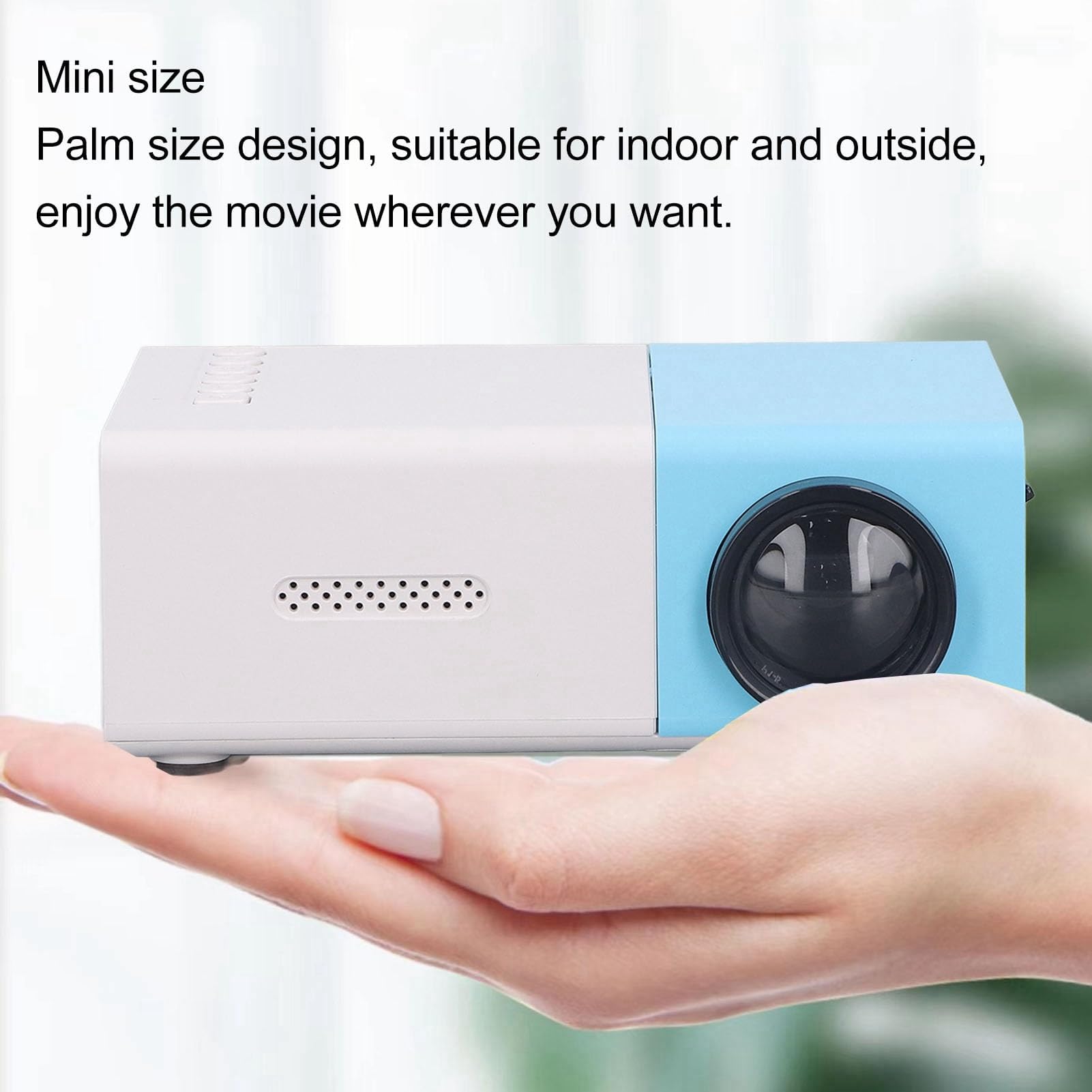 Mini Videoproiettore YG300, Mini Proiettore a LED, Lavagna Luminosa Polylux 1080P Full HD, Videoproiettore Home Theater LED Compatibile con Smartphone/tablet/laptop//TV Stick