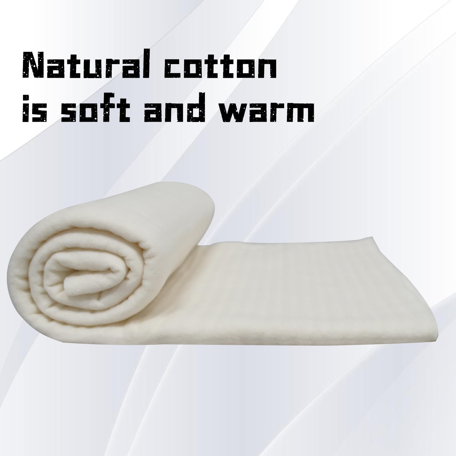 6 Pcs Natural Cotton Quilt Batting Lightweight Batting Stuffed Animals Filler Heat Resistant Batting Warm White Cotton Batting for Sewing Crafts Pillow Decorate Arts Supplies(40 x 40 Inch)