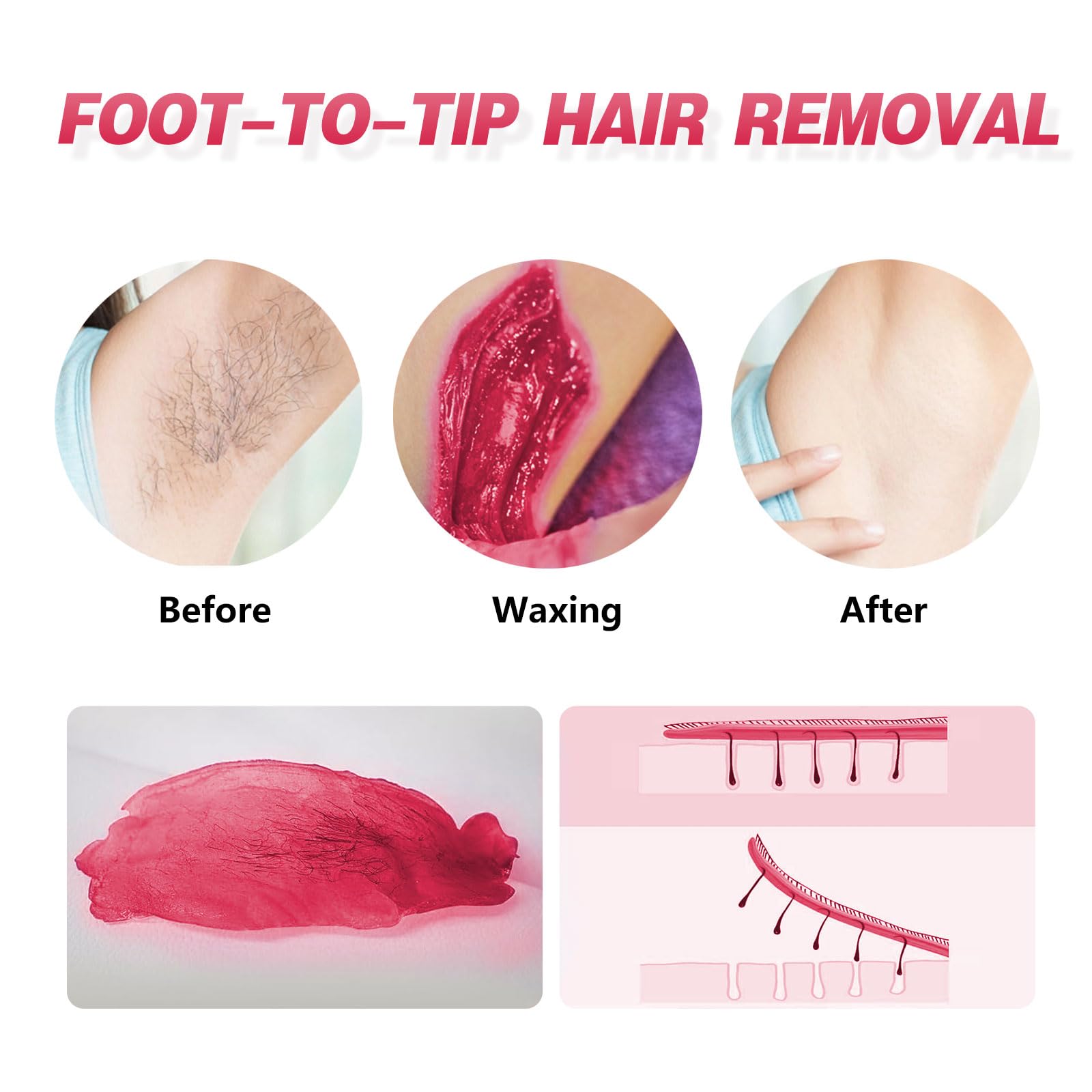 Hard Wax Beads for Hair Removal, 48 Ounce Pack
