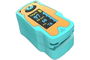 Green Pediatric Pulse Oximeter Fingertip Monitor for Kids and Children