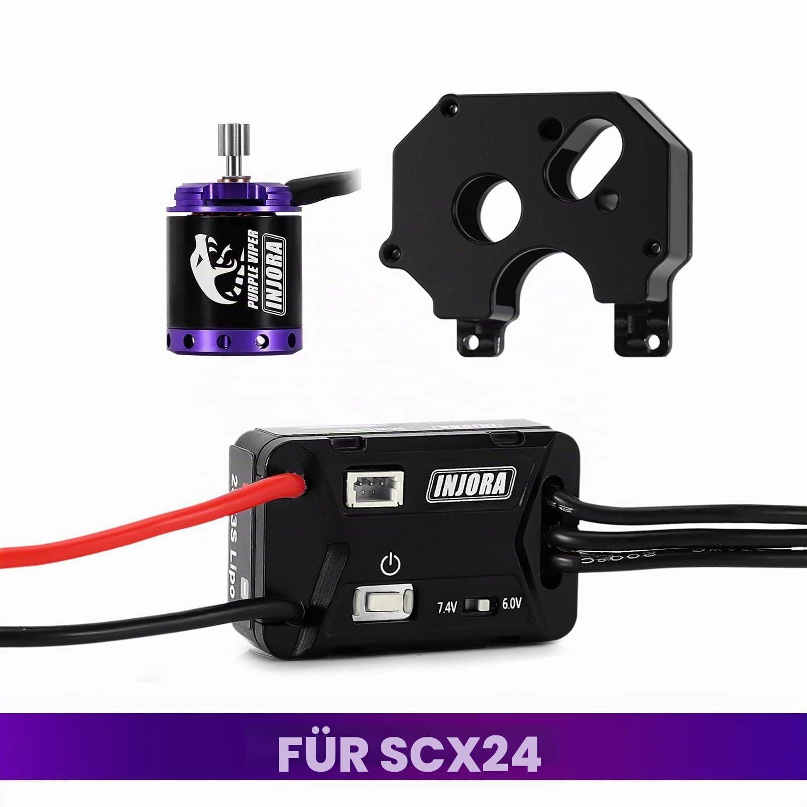 INJORA MBL32 G2 Wasserdichter Brushless-Regler & 1721 Purple Viper Außenläufer-Motor für 1/24 Axial SCX24