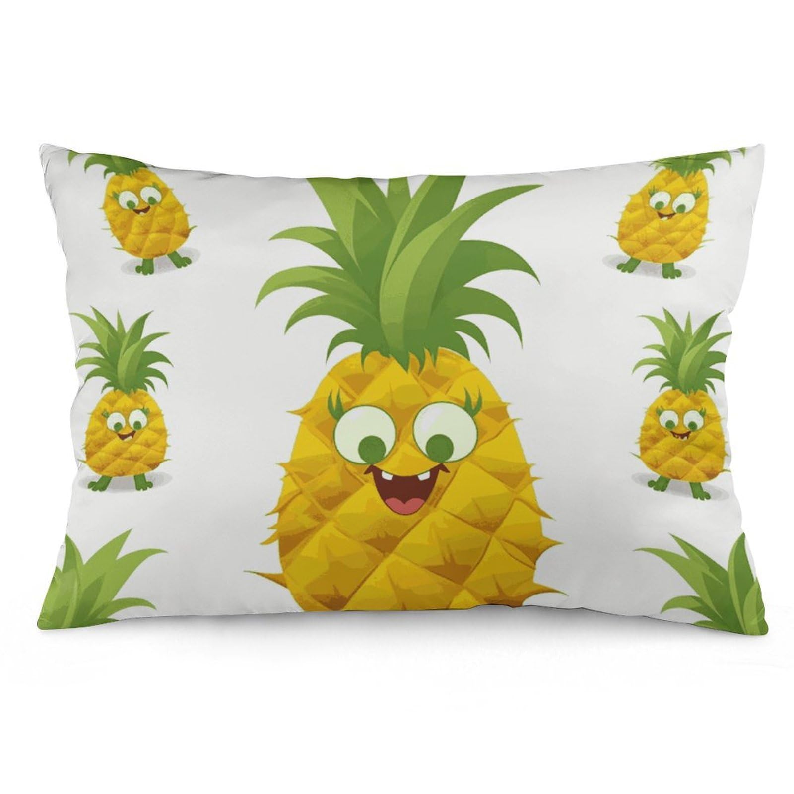 2 Pack Pillow Cases for Hair and Skin, Soft Breathable Pillow Case Covers with Hidden Zipper, Pineapple Pillowcase 16 "x24 Pillow Covers for Sleeping Gift