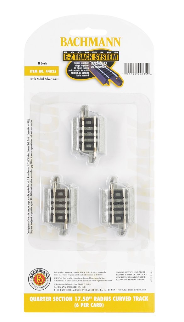 Bachmann E-Z Track N rails courbe 44,5cm indispensables pour éviter les déraillements