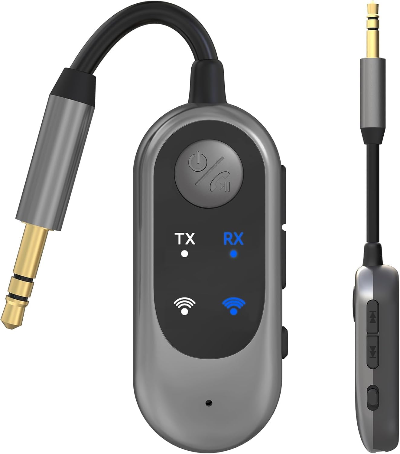 2-in-1 Bluetooth Wireless Audio Transmitter for Headphones or BT Devices - 3.5mm Audio Jack Adapter for TV, Airplane, Car, PC, Gym Equipment (W10)-image-26