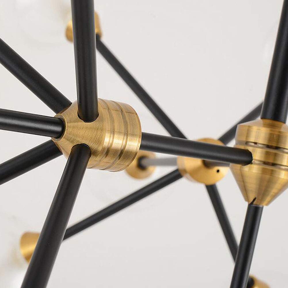 Lampadario Moderno a 5 luci con Paralume a Sfera in Vetro, plafoniera Sputnik Stile Mid Century per Cucina, Sala da Pranzo e Soggiorno - Bronzo. È Molto Gentile da Parte Tua.