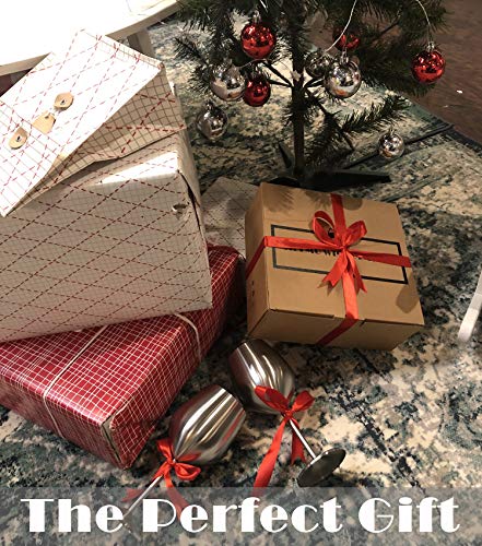 JILLMO ステンレススチールステムワイングラス 2個セット