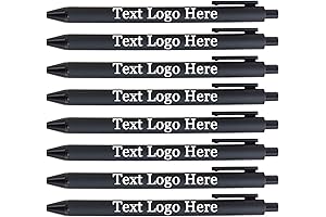 Personalized Embossed Pens for Your Business or School (Bulk, 100pcs, Black)