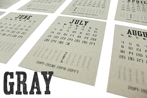 Miniatura 5 de Soporte de calendario de escritorio con bloque de madera de nogal 2025