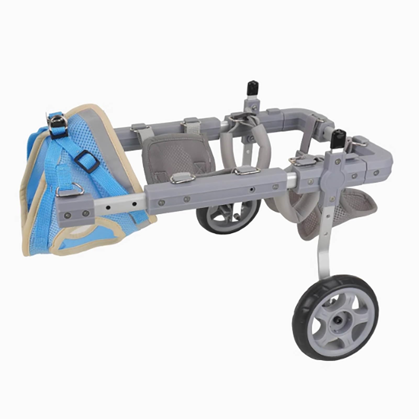 Fauteuil roulant pour chien réglable à 2 roues en aluminium léger