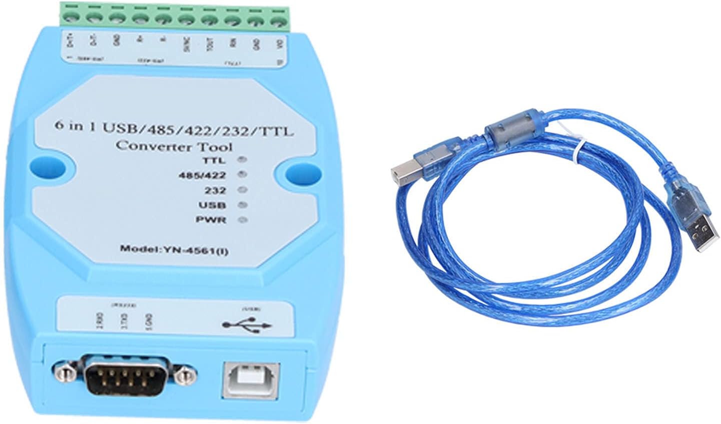 Eujgoov Serial Port Module Isolated 6 in 1 FT232 USB 485 422 232 TTL Converter YN4561I for Industrial Use