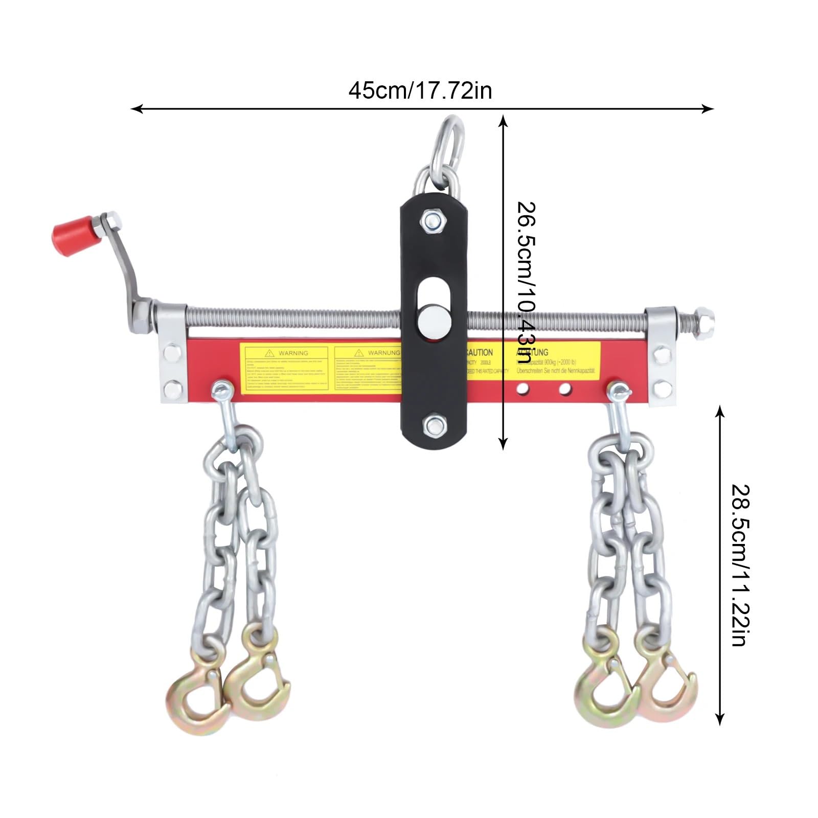Montacargas eléctrico Polipasto Eléctrico Grúa de taller para máquina equilibradora de motores, puente de motor, soporte, 900 kg, 260 mm-315 mm, polipasto de cadena, elevador