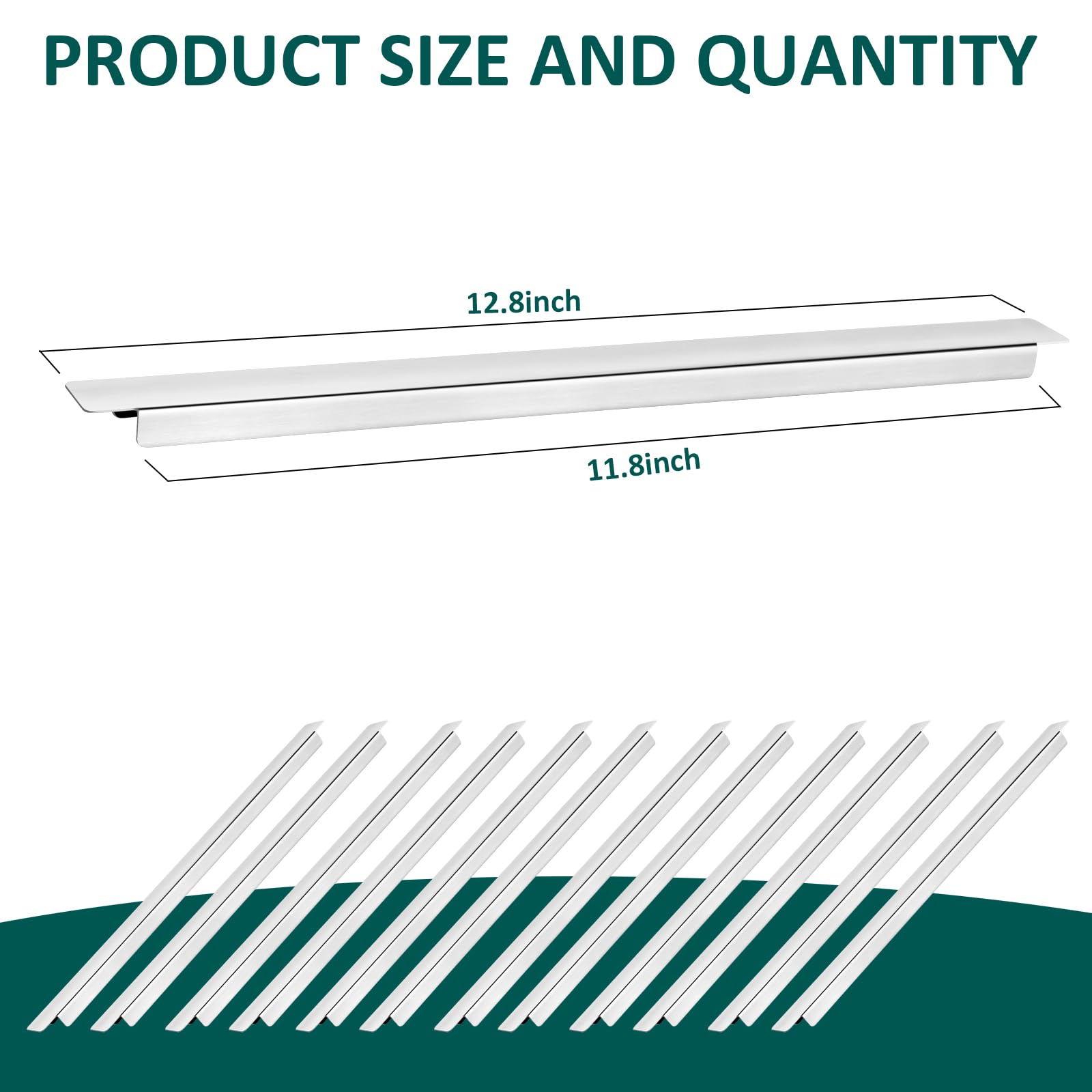12 Pcs Stainless Steel Steam Table Dividers Metal Bar Food Divider Adapter for Restaurant Catering Home Commercial Food Service Accessories Professional Quality (12.8