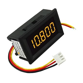 Sellbury DC 3.5-30V Mini 5 Digit Digital LED Voltmeter Volt Meter Panel Car Yellow