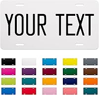 Vista 22 de Excelmark Vanity - Placa de matrícula personalizada para exhibiciones de automóviles, placa de aluminio personalizada (negro)