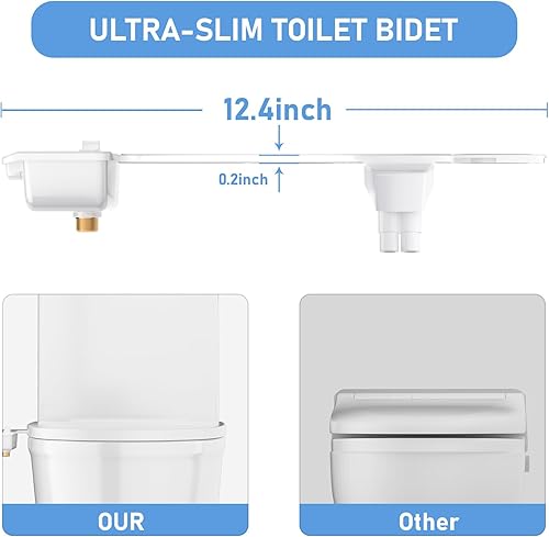 Miniatura 4 de Bidet Attachment for Toilet, Giryarciga Retractable Self Cleaning Cold Water Bidets for Existing Toilets,Self-Cleaning Nozzle,Bidet Toilet Seat