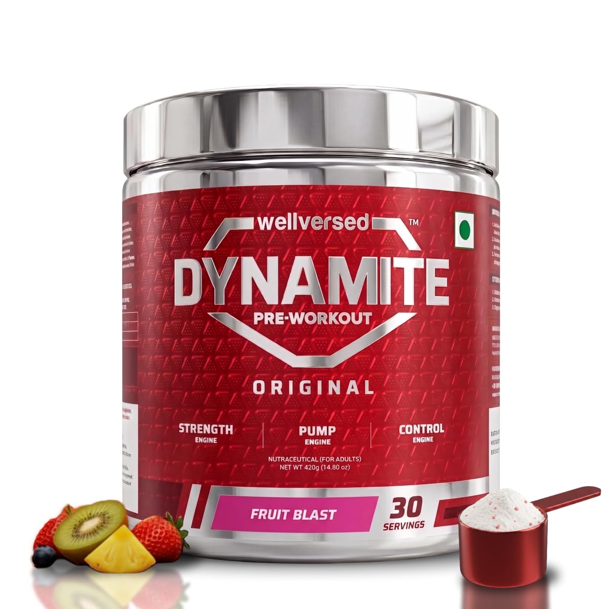 Dynamite Original Pre Workout For Men, Fruit Blast, 30 Servings