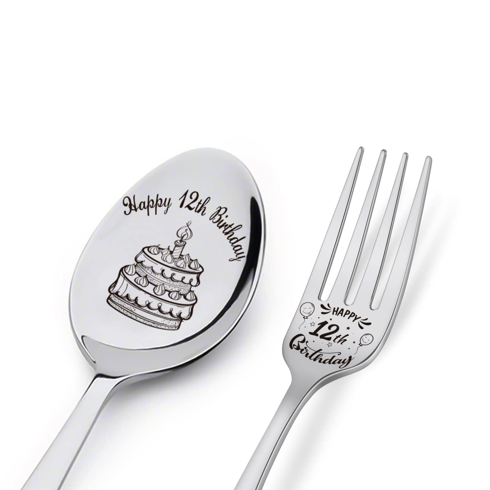 Happy 21st Birthday Spoon&Fork Gifts Engraved Spoon&Fork Personalized Birthday Gifts for Son Daughter Sister Brother Friends — Amazon image 11