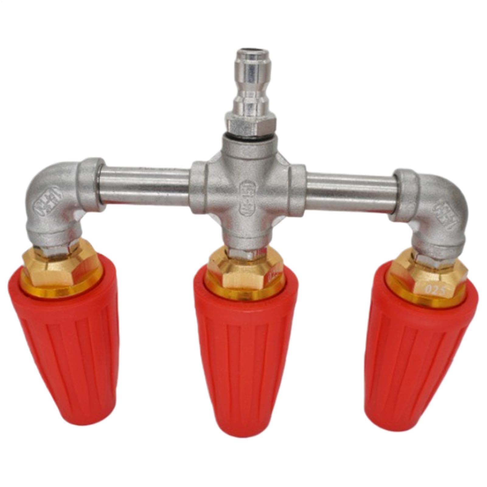 Boquilla Triple Turbo 4000 PSI Resistente Con 360 Grados