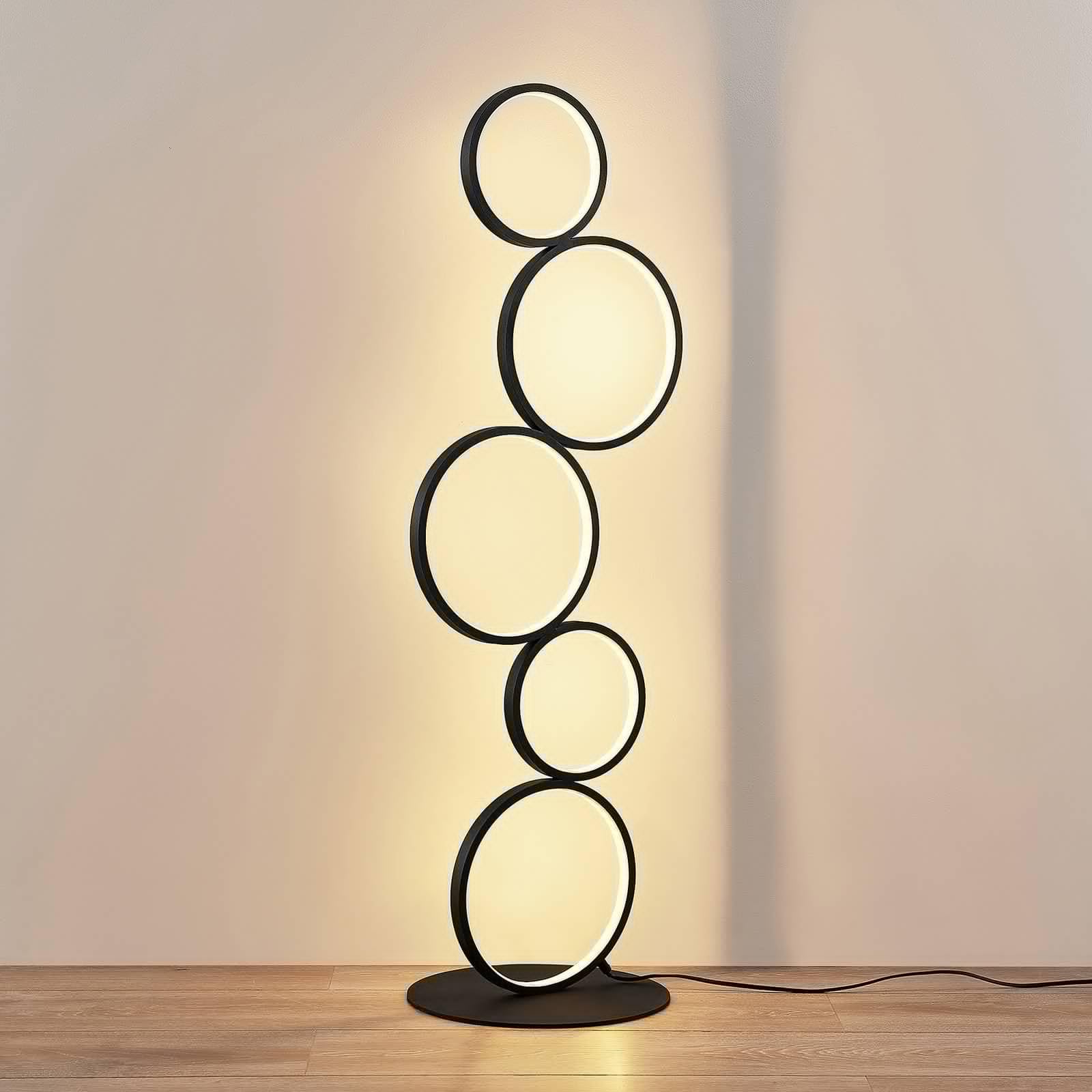 Lindby Lampada LED da terra (Moderno) colore Nero, in Metallo ad es. Soggiorno & Sala pranzo lampadina inclusa lampada