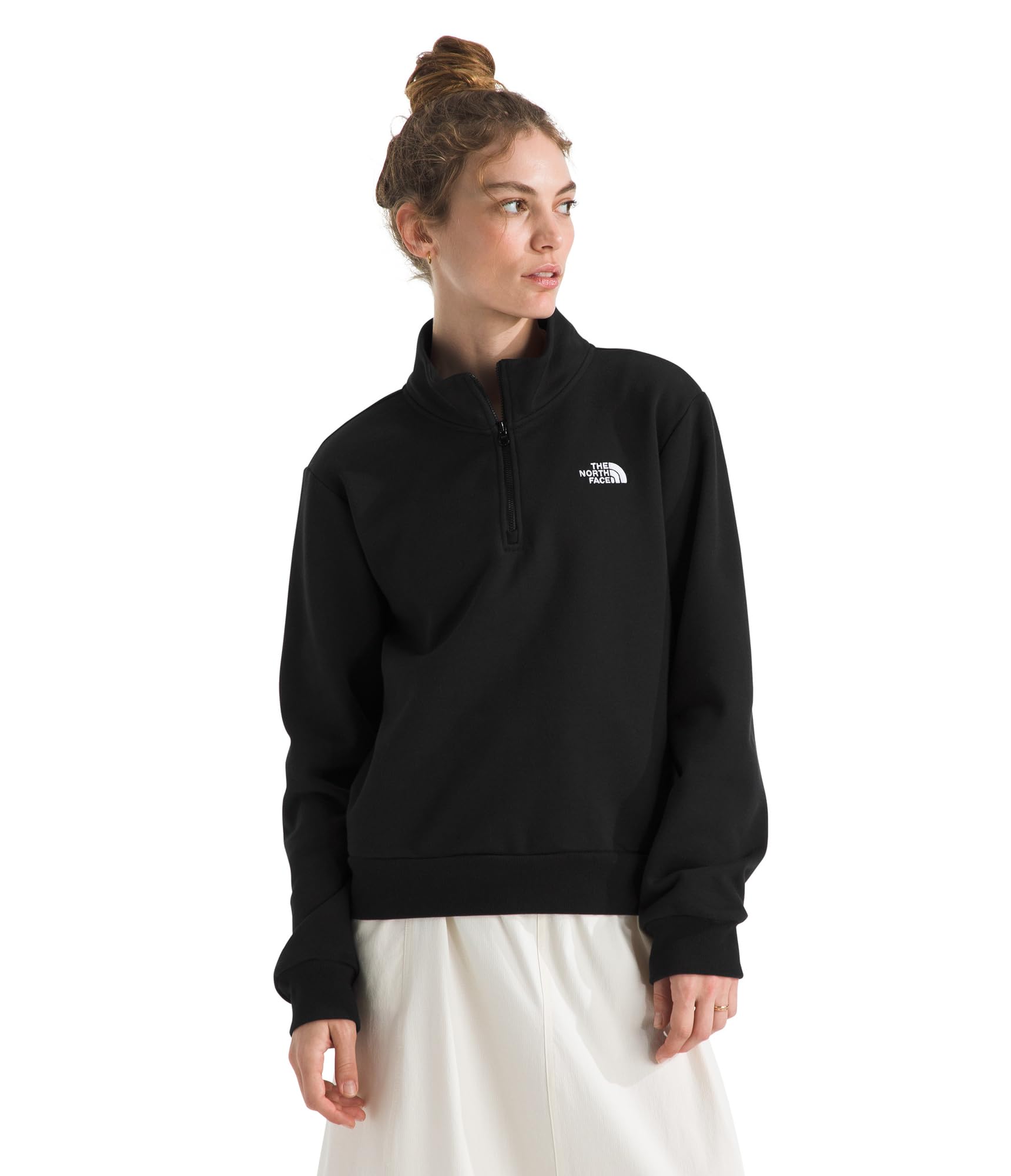 The North Face womens Evolution Simple Dome 1/4 Zip - Casual Quarter Zip Pullover Sweater, Soft Fabric, Embroidered Logo