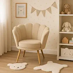 POLTRONA AMAMENTAÇÃO PETALA PÉS DE MADEIRA SOFISTICADA