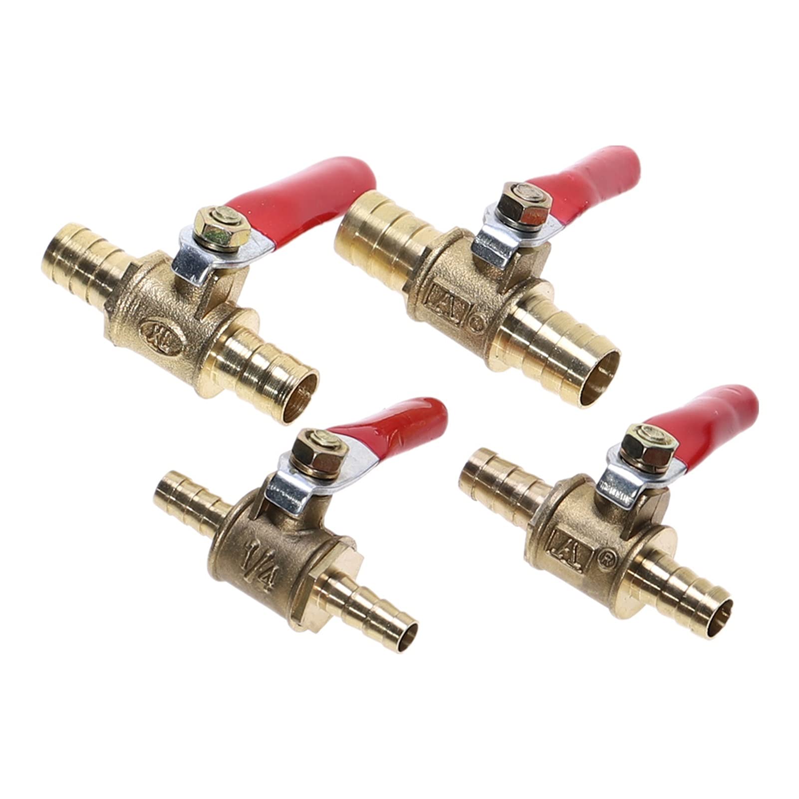 Valve 6mm 8mm 10mm12mm Ball Faucet Shutoff Hose Barb Inline Water Oil Air Gas Fuel Line Small Brass(12mm Barb)