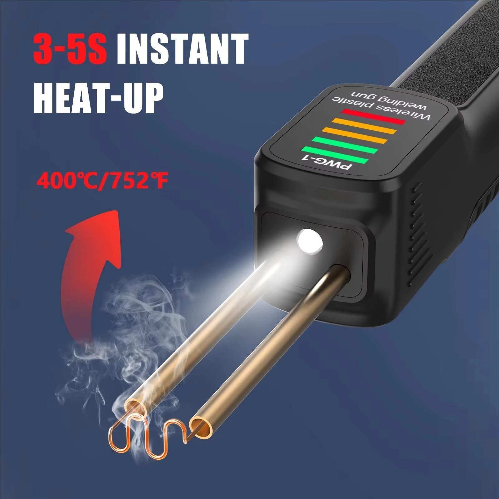 Plástico Soldadura Máquina Máquina de soldadura para reparación parachoques coche, soldadora plástico recargable con batería, grapadora caliente, PWG-1Welder