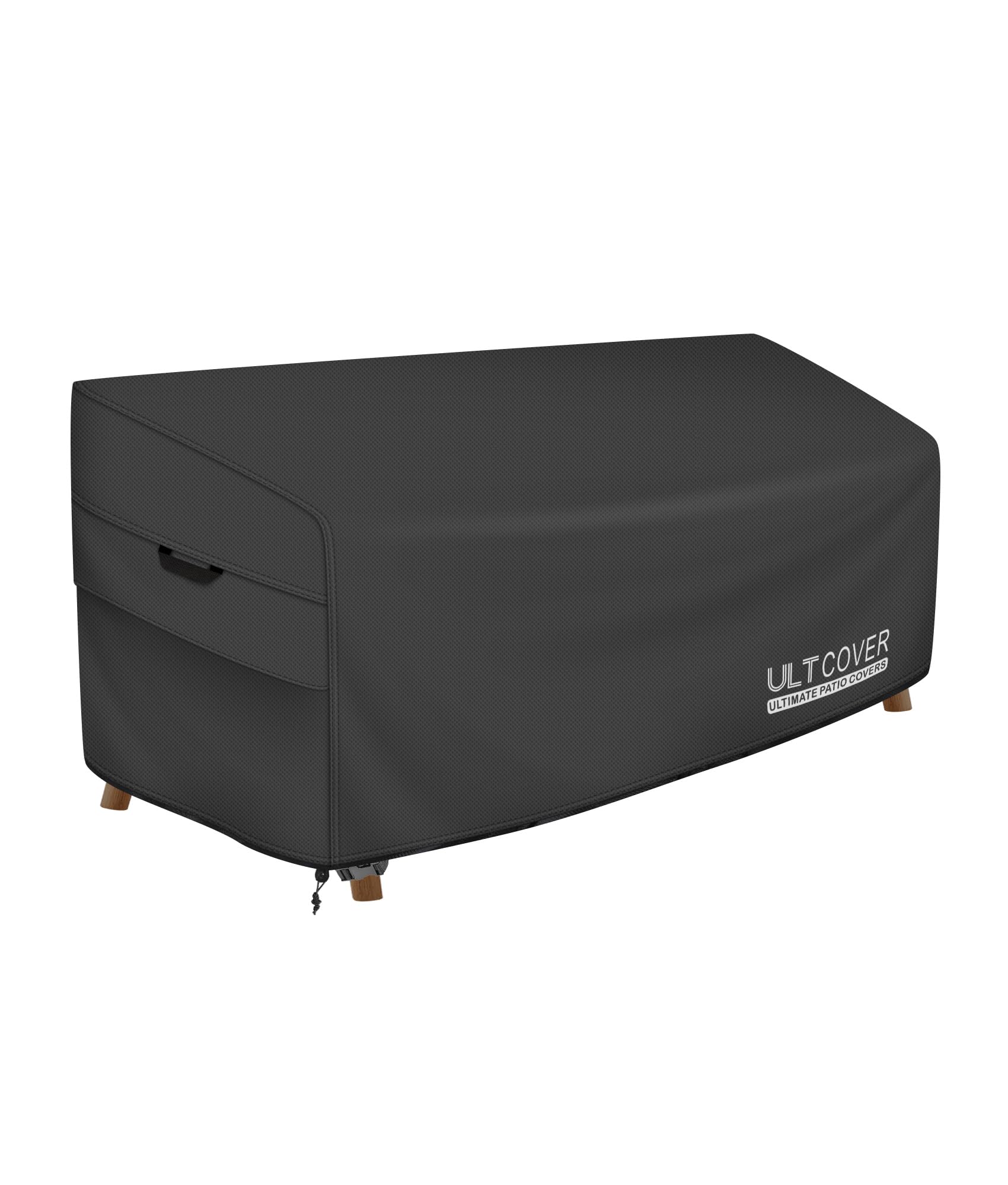 ULTCOVER Waterproof Outdoor Bench Furniture Cover 70W x 30D x 35H in, Black