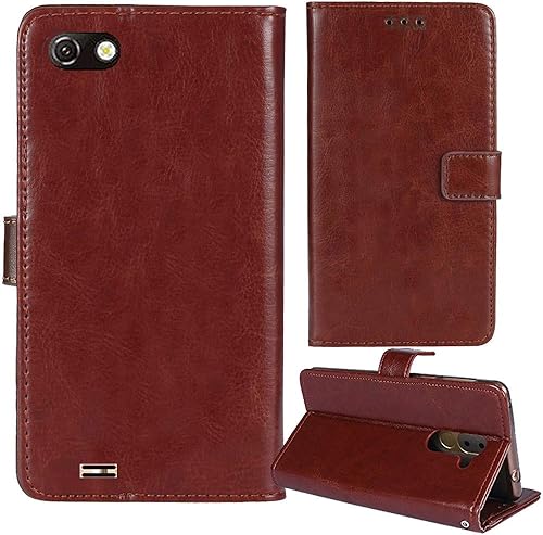 Miniatura 10 de Stand Premium Retro Business Flip Funda protectora de cuero para Sky Platinum F5 / E5 / G5 5 pulgadas protección teléfono cubierta piel folio libro