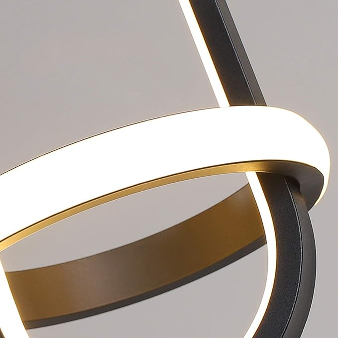 NZDY NZDY Kroonluchters Nordic Moderne Bar Kroonluchter Eenvoudige Eetkamer Slaapkamer Nachtkastje Creatieve Persoonlijkheid Gangpad Veranda Enkele Hoofd Lamp Zwart Hanglamp, Wit Licht photo 3