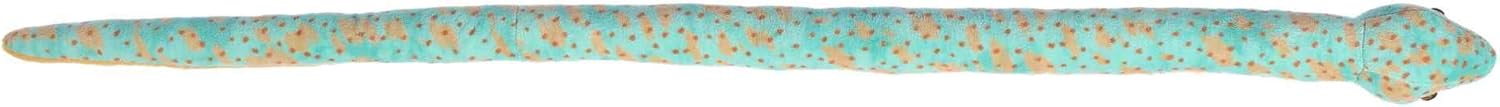 Aurora® Playful Mint Speckled Snake Snake Stuffed Animal - Vibrant Colors for an Eye-Catching Design - Perfect for Kids, Adults, and Any Reptile Enthusiasts - Green 50 Inches