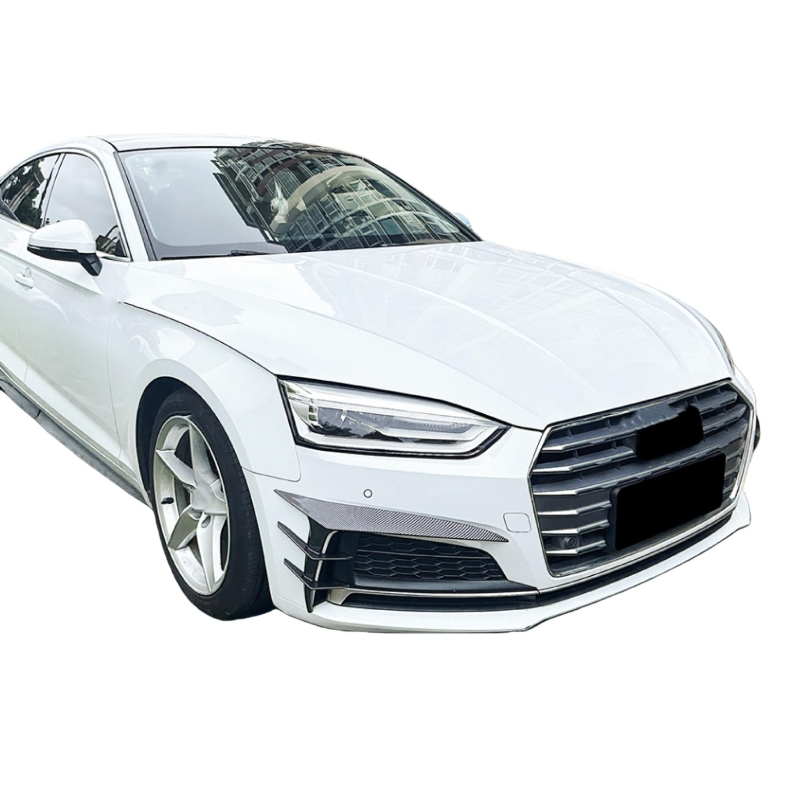 Paraurti Anteriore Canard Splitter per Audi A5 S5 F5 Sline 2017-2020, ABS Diffusore per Paraurti Coltello da Fianco del Paraurti Auto Accessori,Piano Black