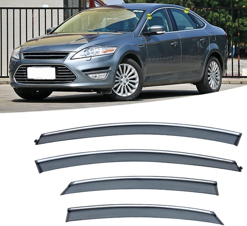 PANXUC Car Wind Deflectors for Ford Mondeo 2011-2012, Side Window Wind Rain Deflector Window Visor Sun Rain Guard Smoke Guards