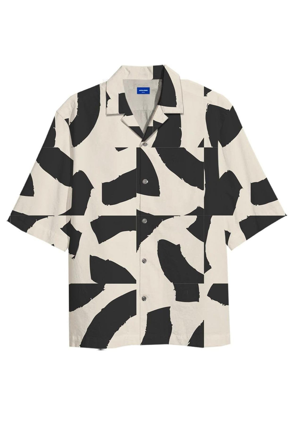 Jack & Jones Jorjeff Gallery Resort Shirt SS TG Ln Camisa de Manga Corta para Hombre