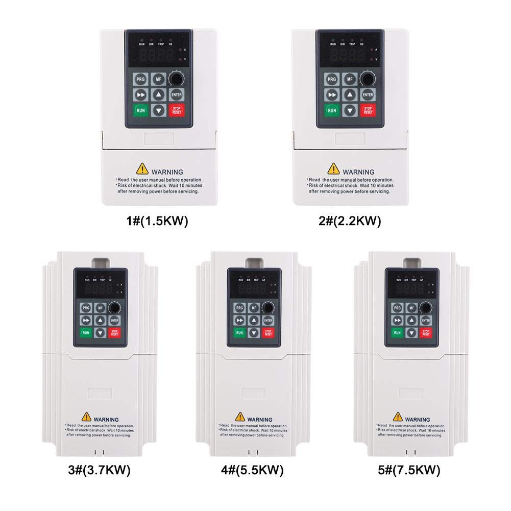 Inverter VFD trifase, convertitore di frequenza variabile, 380V 1.5KW-7.5KW, con funzioni di protezione complete, per macchine di produzione, ventilatori per siccità, pompe(7.5KW)