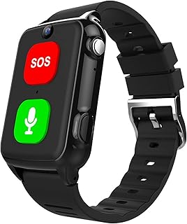 Fitness Tracker Watch for Dementia Alzheimer's,elderly Smart Watch,GPS Anti-Lost Tracker,4G Phone Calling,Voice, & SOS,GeoFence,life Alert Systems for Seniors,Black