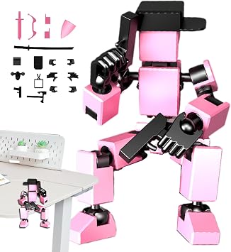 Lucky-13 Action Figure - 3D Printed D mm  Robot Toy | Multi Jointed Movable Hooded Thug Doll for Desktop Decoration, DIY Assembly Articulated T.13 Titan Model Kit for Collectors and Kids Gift