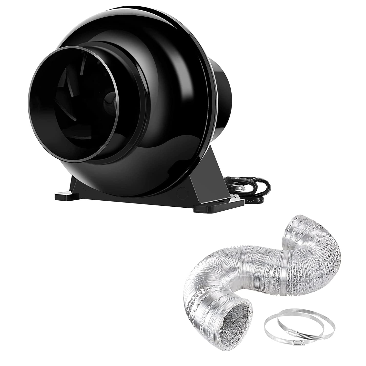 Amazon.co.jp: iPower 4インチ 195 CFM インライン換気扇 通気口