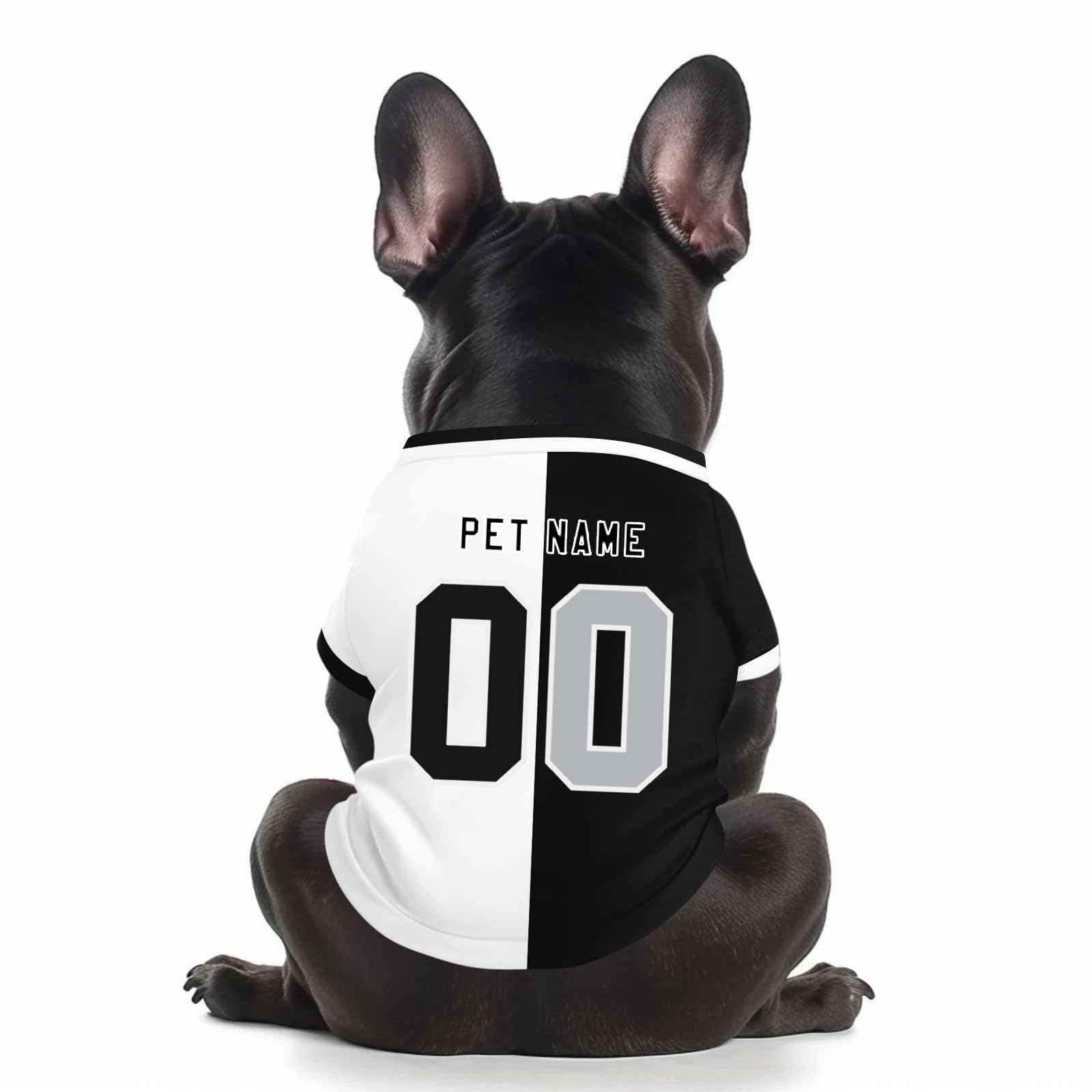 Customized Dog T-Shirt with Number, Personalized Dog Football Shirt, Breathable & Quiack Dry Football Jersey Gym Shirt for Large Medium Small Dogs & Cats