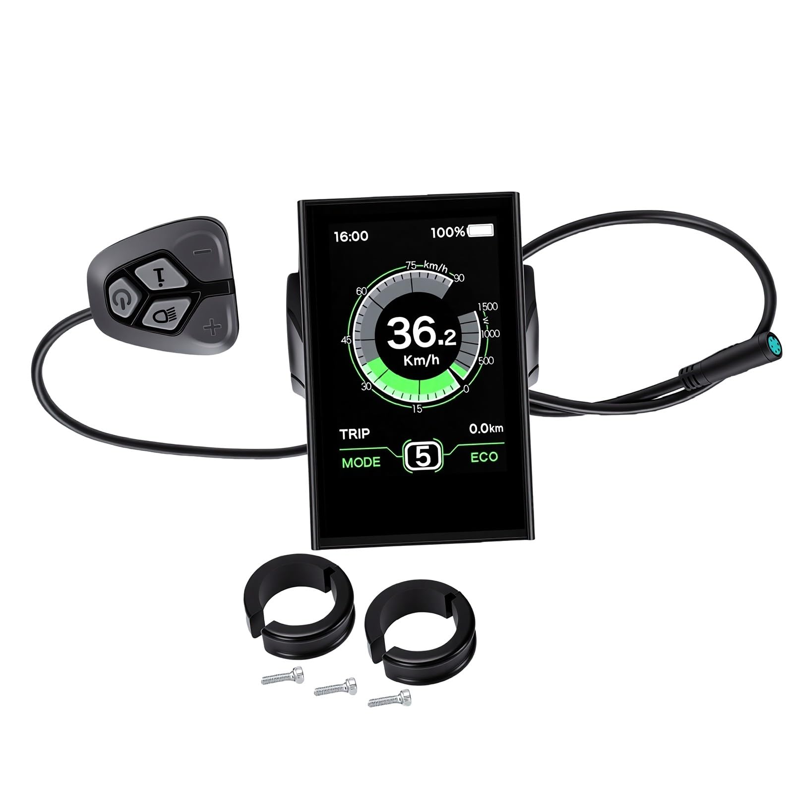 Cryfokt Pantalla LCD para Bicicleta Eléctrica, Monitor a Color IPS de 3,5