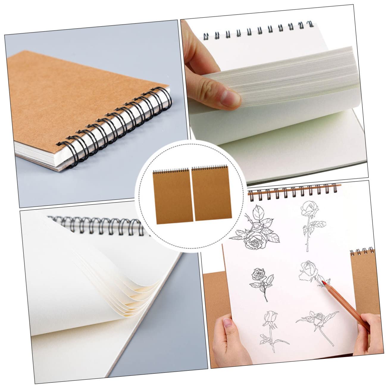 SHINEOFI 2pezzi Quaderni Da Disegno Portatili Confezione Per Schizzi e Appunti Creativi
