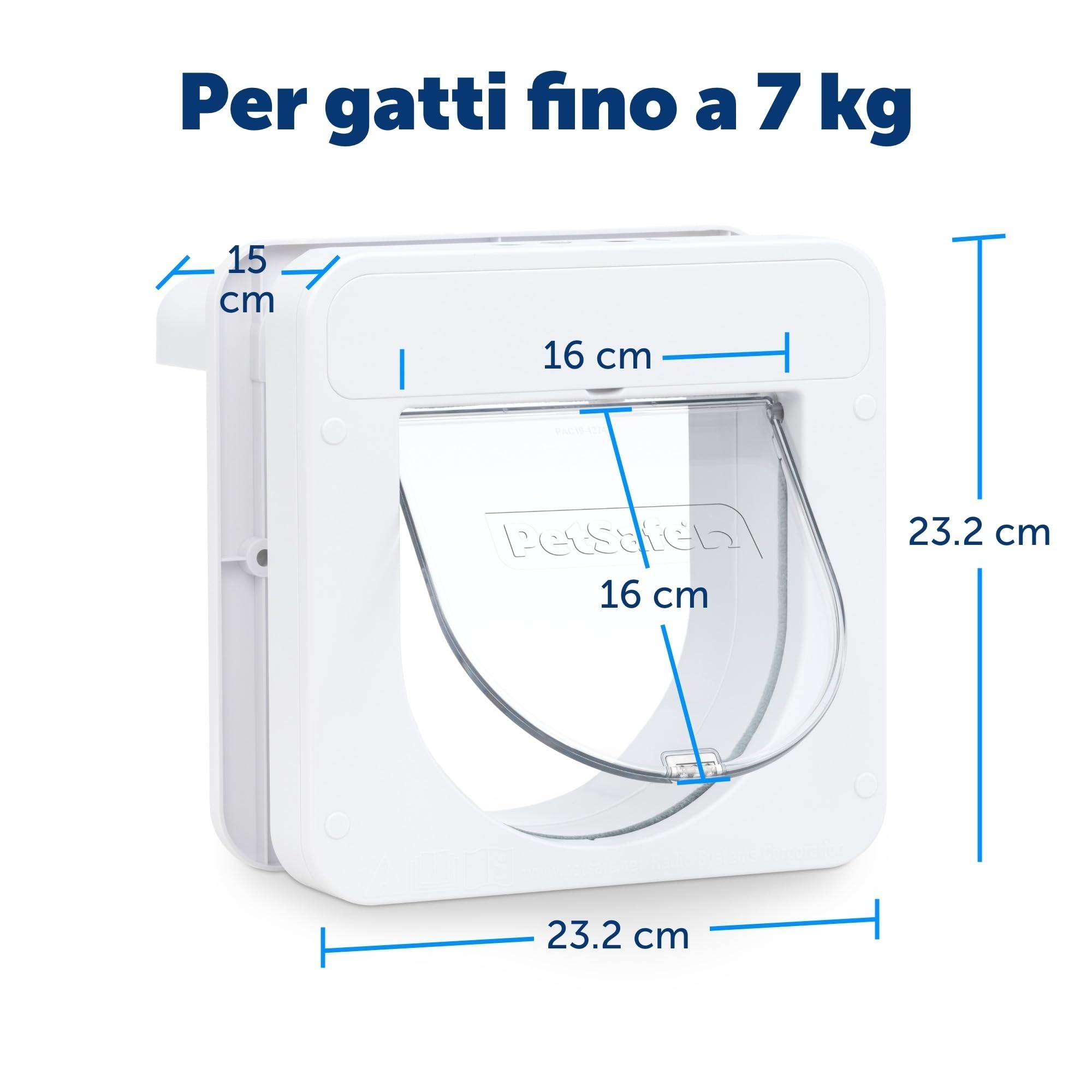 PetSafe Petporte Smart Flap - Gattaiola con Microchip per Gatti, Porticina per Gatti Entrata Uscita, Chiave è il Microchip del tuo Gatto - Bianco
