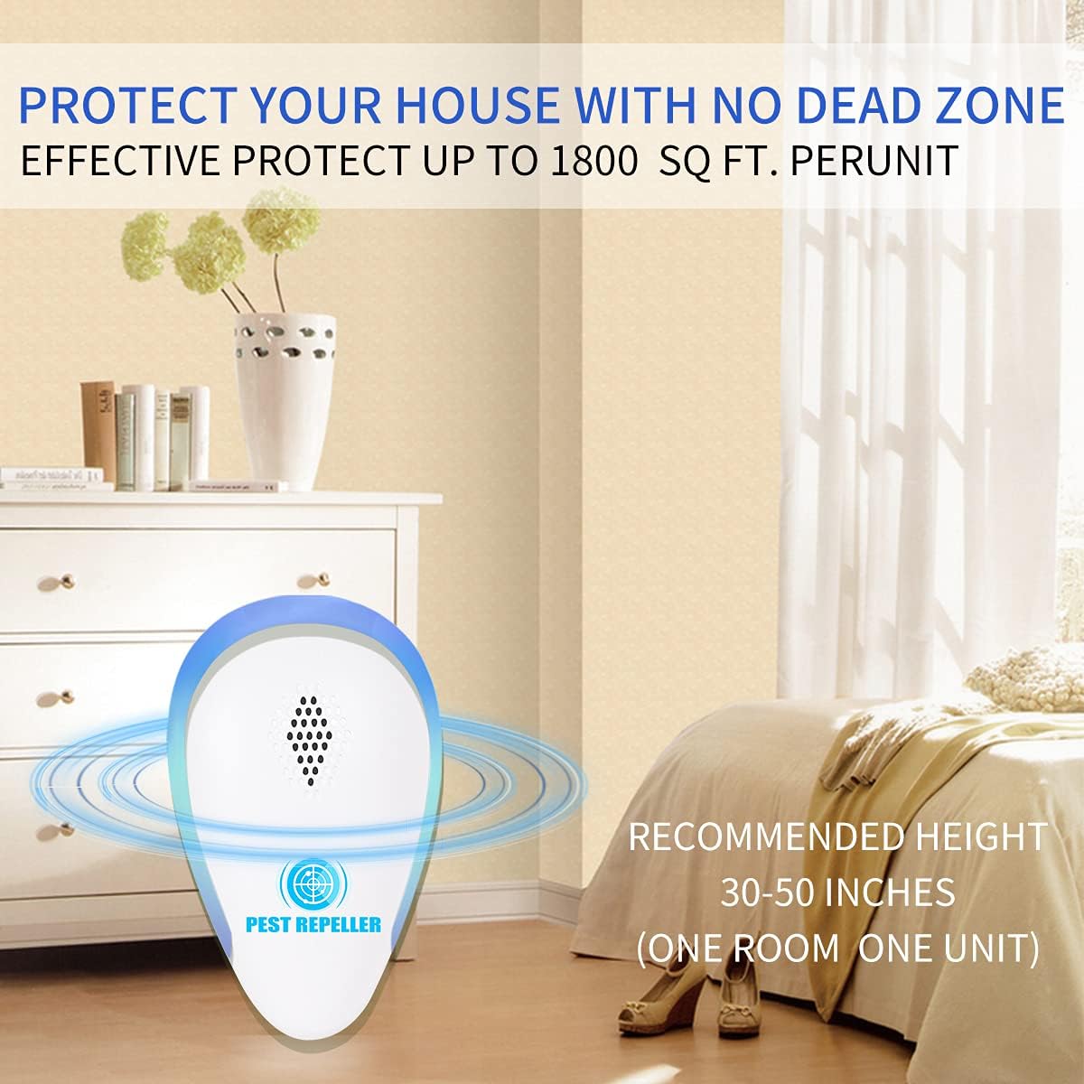 Avantaway Ultrasonic Pest Repeller 6 Pack, 2021 Upgraded Pest Repellent, Electronic and Ultrasound Repeller for Insects, Bugs, Pest Control for Living Room, Garage, Warehouse, Office, Hotel : Garden & Outdoor