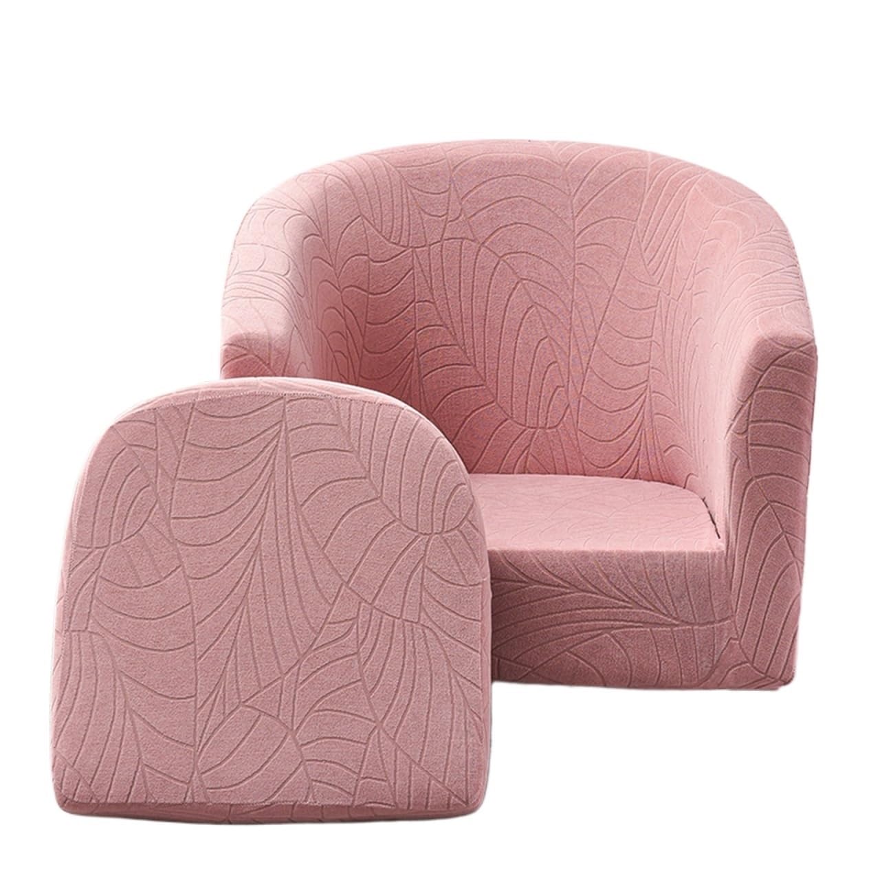 Funda Silla Bañera Funda elástica for Silla de Club, Funda for sillón, sofá bañera Jacquard for Protector Muebles Sala Estar(Pink)