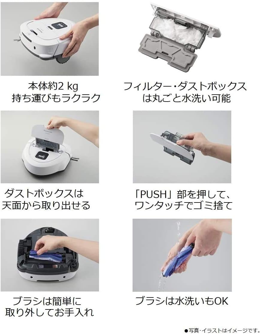 Panasonic Cordless Robot Vacuum Cleaner RULOmini White MC-RSC10-W 